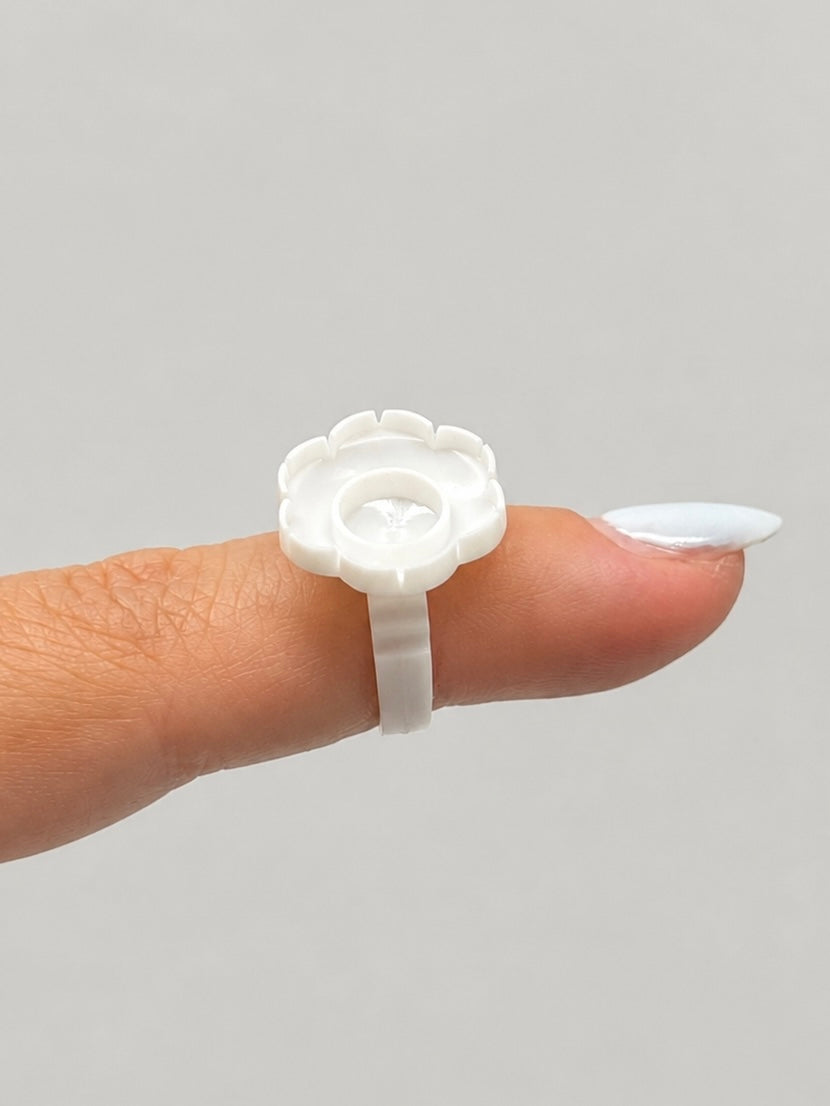 “Milky” Flower Glue Rings - 100/Pack